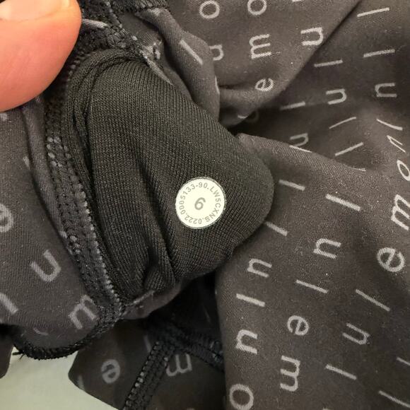 Lululemon Wunder Train High-Rise Tight Leggings Allover Print Black Grey 6 - Picture 5 of 10